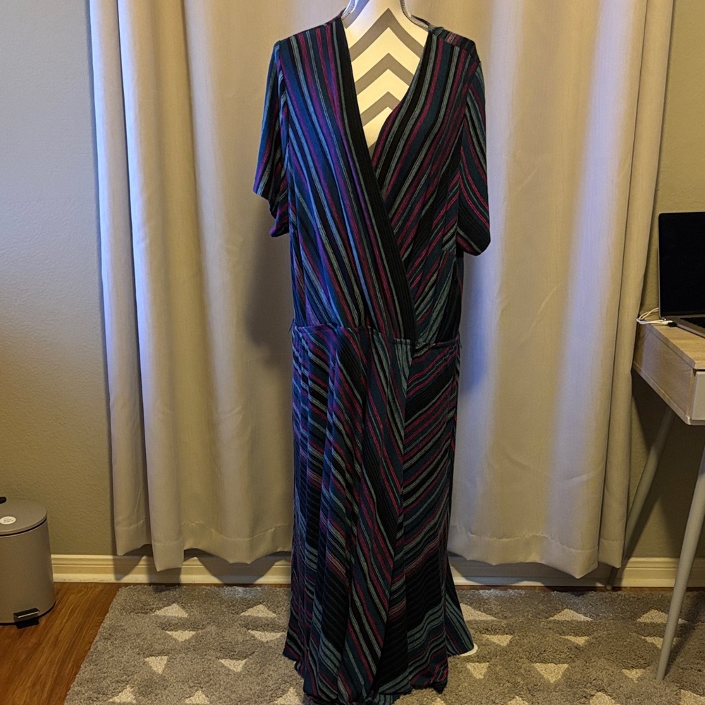 Lane Bryant Vibrant Striped Maxi Dress